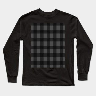 Black checkered pattern Long Sleeve T-Shirt